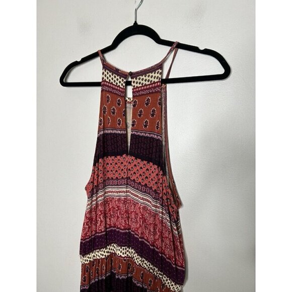 American Eagle Women Soft & Sexy Boho Floral Side Slit Maxi Dress Size Medium - Picture 6 of 10